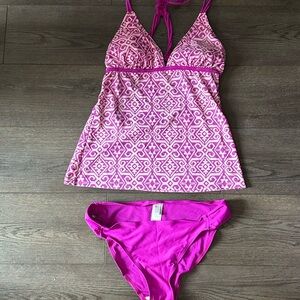 Pink Geometric Bikini Swimwear